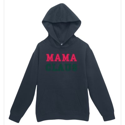 Aesthetic Christmas Block Letters Santa Red Green Mama Claus Cool Gift Urban Pullover Hoodie