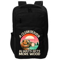 A Clean Beaver Always Gets More Wood Funny Adult Joke Impact Tech Backpack