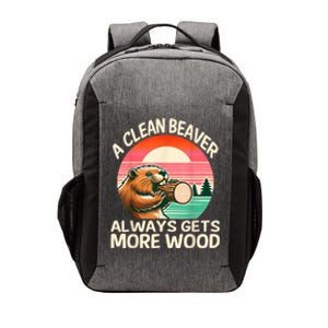 A Clean Beaver Always Gets More Wood Funny Adult Joke Vector Backpack