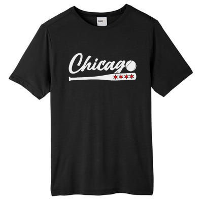 American Chicago Baseball Bat Chicago Lover Tall Fusion ChromaSoft Performance T-Shirt