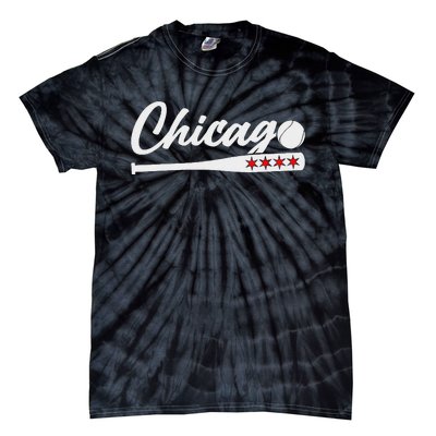 American Chicago Baseball Bat Chicago Lover Tie-Dye T-Shirt