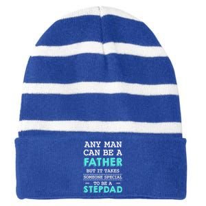 Any Can Be Father Someone Special Stepdad Father's Day Gift Striped Beanie with Solid Band