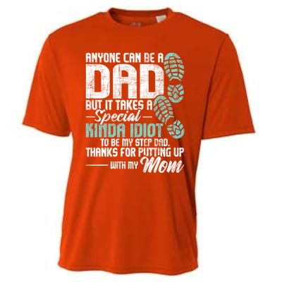 Anyone Can Be A Dad Gift Daughter Son Stepfather Stepdad Great Gift Cooling Performance Crew T-Shirt