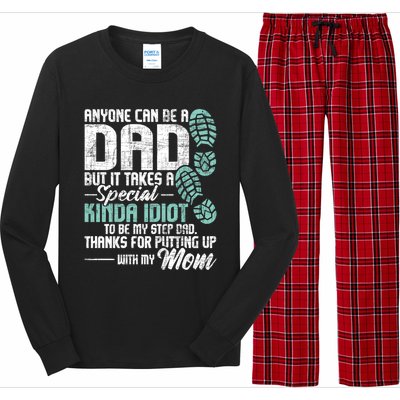 Anyone Can Be A Dad Gift Daughter Son Stepfather Stepdad Great Gift Long Sleeve Pajama Set