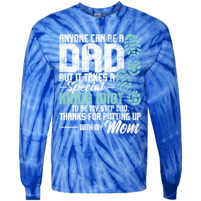 Anyone Can Be A Dad Gift Daughter Son Stepfather Stepdad Great Gift Tie-Dye Long Sleeve Shirt