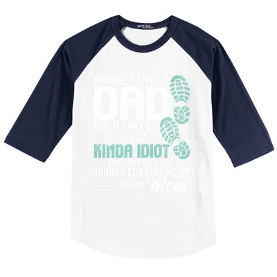 Anyone Can Be A Dad Gift Daughter Son Stepfather Stepdad Great Gift Baseball Sleeve Shirt