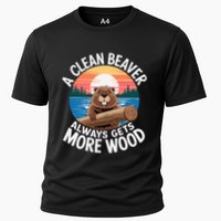 A Clean Beaver Always Gets More Wood Cooling Performance Crew T-Shirt