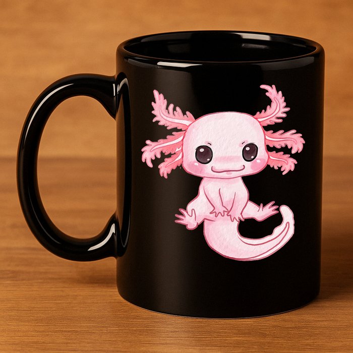 Axolotl Cute Baby Design - Magically Cute Animal 11oz C Handle Ceramic Mug