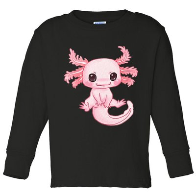 Axolotl Cute Baby Design - Magically Cute Animal Toddler Long Sleeve Shirt