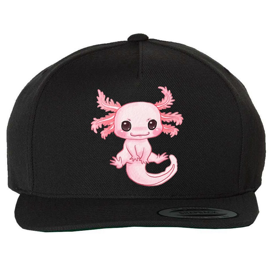 Axolotl Cute Baby Design - Magically Cute Animal Wool Snapback Cap