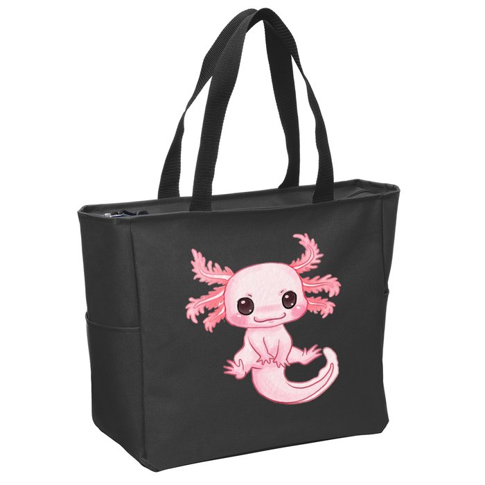 Axolotl Cute Baby Design - Magically Cute Animal Zip Tote Bag