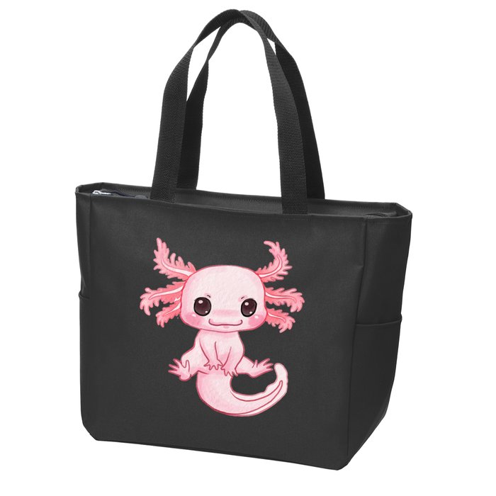 Axolotl Cute Baby Design - Magically Cute Animal Zip Tote Bag