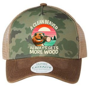 A Clean Beaver Always Gets More Wood Funny Adult Joke Legacy Tie Dye Trucker Hat