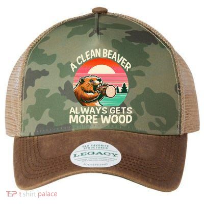 A Clean Beaver Always Gets More Wood Funny Adult Joke Legacy Tie Dye Trucker Hat
