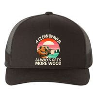 A Clean Beaver Always Gets More Wood Funny Adult Joke Yupoong Adult 5-Panel Trucker Hat