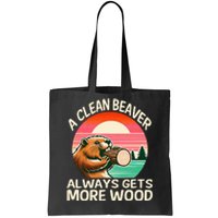 A Clean Beaver Always Gets More Wood Funny Adult Joke Tote Bag