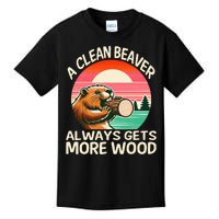 A Clean Beaver Always Gets More Wood Funny Adult Joke Kids T-Shirt