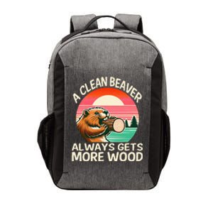 A Clean Beaver Always Gets More Wood Funny Adult Joke Vector Backpack