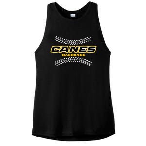 As Canes Baseball Sports Ladies PosiCharge Tri-Blend Wicking Tank