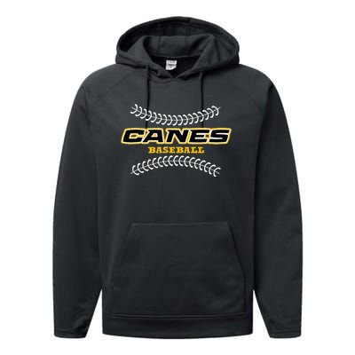 As Canes Baseball Sports Performance Fleece Hoodie