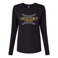 As Canes Baseball Sports Womens Cotton Relaxed Long Sleeve T-Shirt