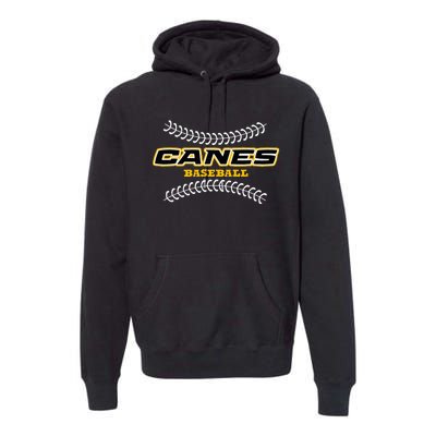 As Canes Baseball Sports Premium Hoodie