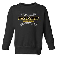 As Canes Baseball Sports Toddler Sweatshirt