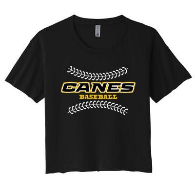 As Canes Baseball Sports Women's Crop Top Tee