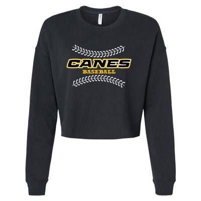 As Canes Baseball Sports Cropped Pullover Crew