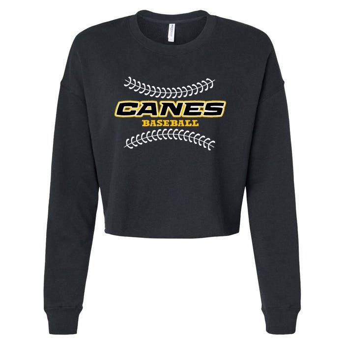 As Canes Baseball Sports Cropped Pullover Crew