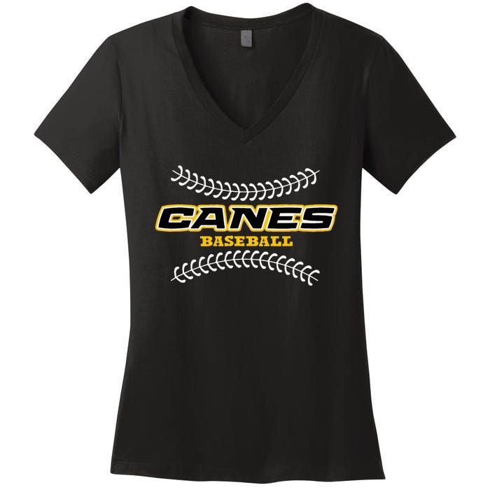 As Canes Baseball Sports Women's V-Neck T-Shirt