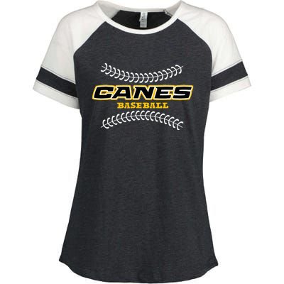 As Canes Baseball Sports Enza Ladies Jersey Colorblock Tee