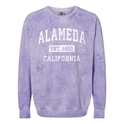 Alameda California Ca Vintage Classic Established Colorblast Crewneck Sweatshirt