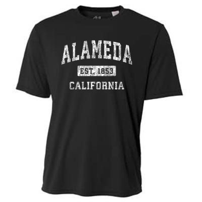 Alameda California Ca Vintage Classic Established Cooling Performance Crew T-Shirt