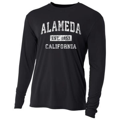 Alameda California Ca Vintage Classic Established Cooling Performance Long Sleeve Crew