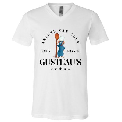 Anyone Can Cook Paris France Gusteaus Funny Mug Anyone Can Cook V-Neck T-Shirt