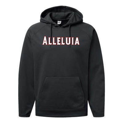 Alleluia Christian Cross Present Product Performance Fleece Hoodie