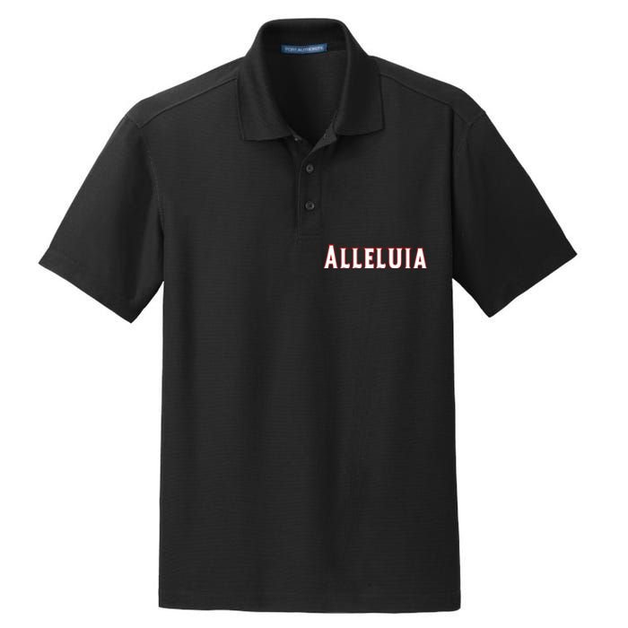 Alleluia Christian Cross Present Product Dry Zone Grid Polo