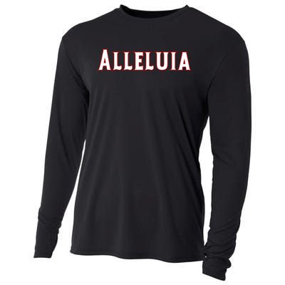 Alleluia Christian Cross Present Product Cooling Performance Long Sleeve Crew