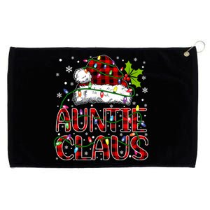 Auntie Claus Christmas Lights Matching Family Xmas Pajama Gift Grommeted Golf Towel