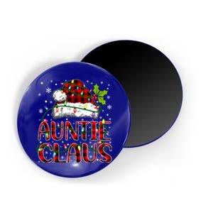 Auntie Claus Christmas Lights Matching Family Xmas Pajama Gift Magnet