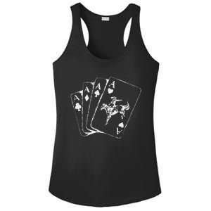 Ace Card Cowboy Playing Poker Card Country Girl Western Ladies PosiCharge Competitor Racerback Tank