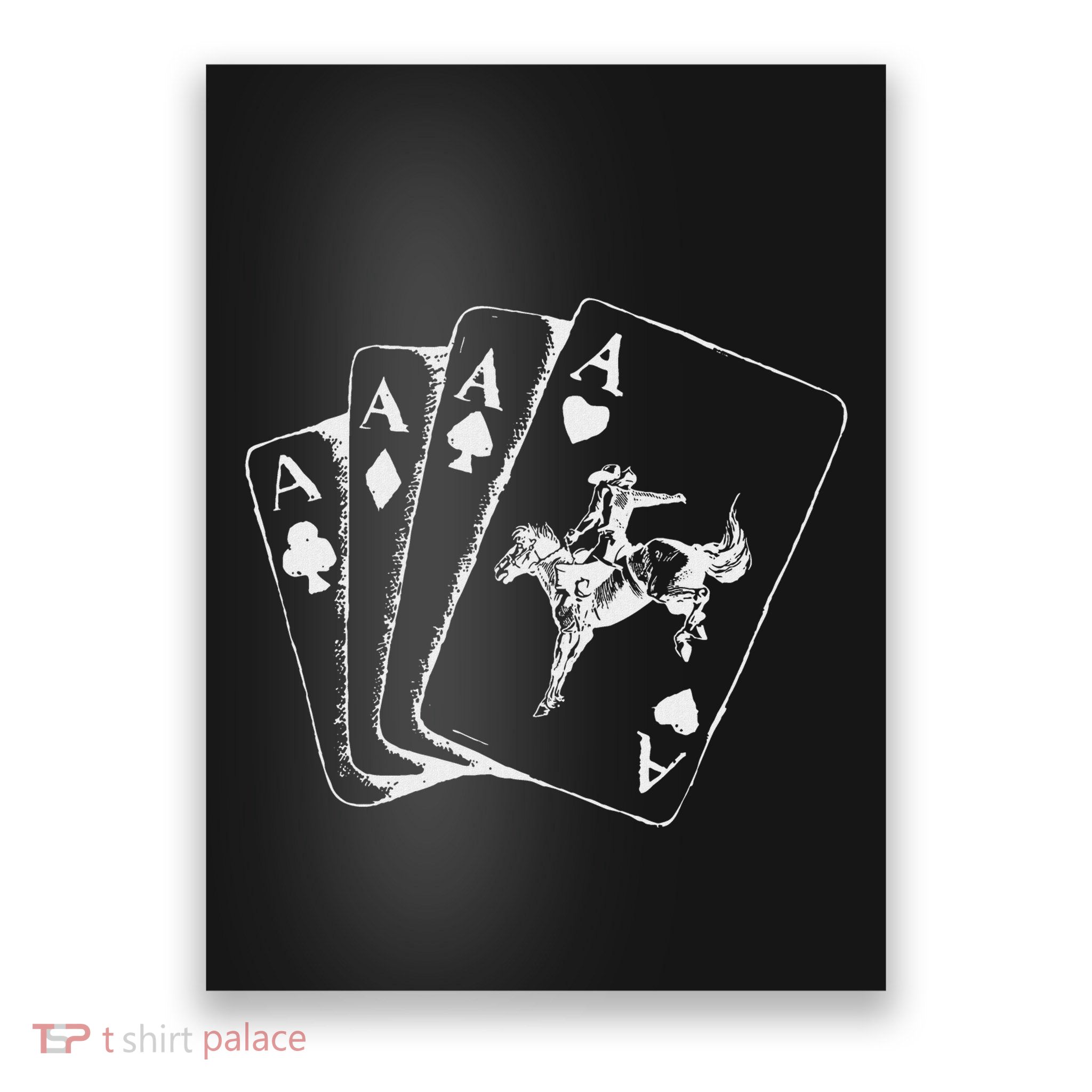 Ace Card Cowboy Playing Poker Card Country Girl Western Poster