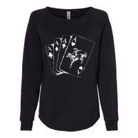 Ace Card Cowboy Playing Poker Card Country Girl Western Womens California Wash Sweatshirt