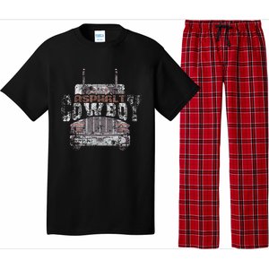 Asphalt Cowboy Cool Truck Driver Design Trucker Pajama Set