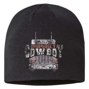 Asphalt Cowboy Cool Truck Driver Design Trucker Sustainable Beanie