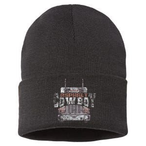 Asphalt Cowboy Cool Truck Driver Design Trucker Sustainable Knit Beanie