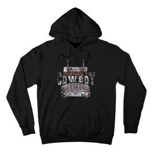 Asphalt Cowboy Cool Truck Driver Design Trucker Tall Hoodie