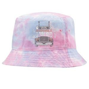 Asphalt Cowboy Cool Truck Driver Design Trucker Tie-Dyed Bucket Hat