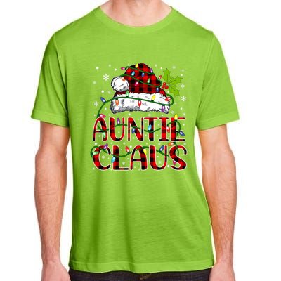 Auntie Claus Christmas Lights Matching Family Xmas Pajama Funny Gift Adult ChromaSoft Performance T-Shirt